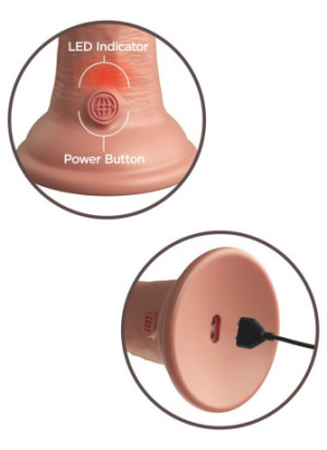 6" Vibrating + Dual Density Silicone Cock